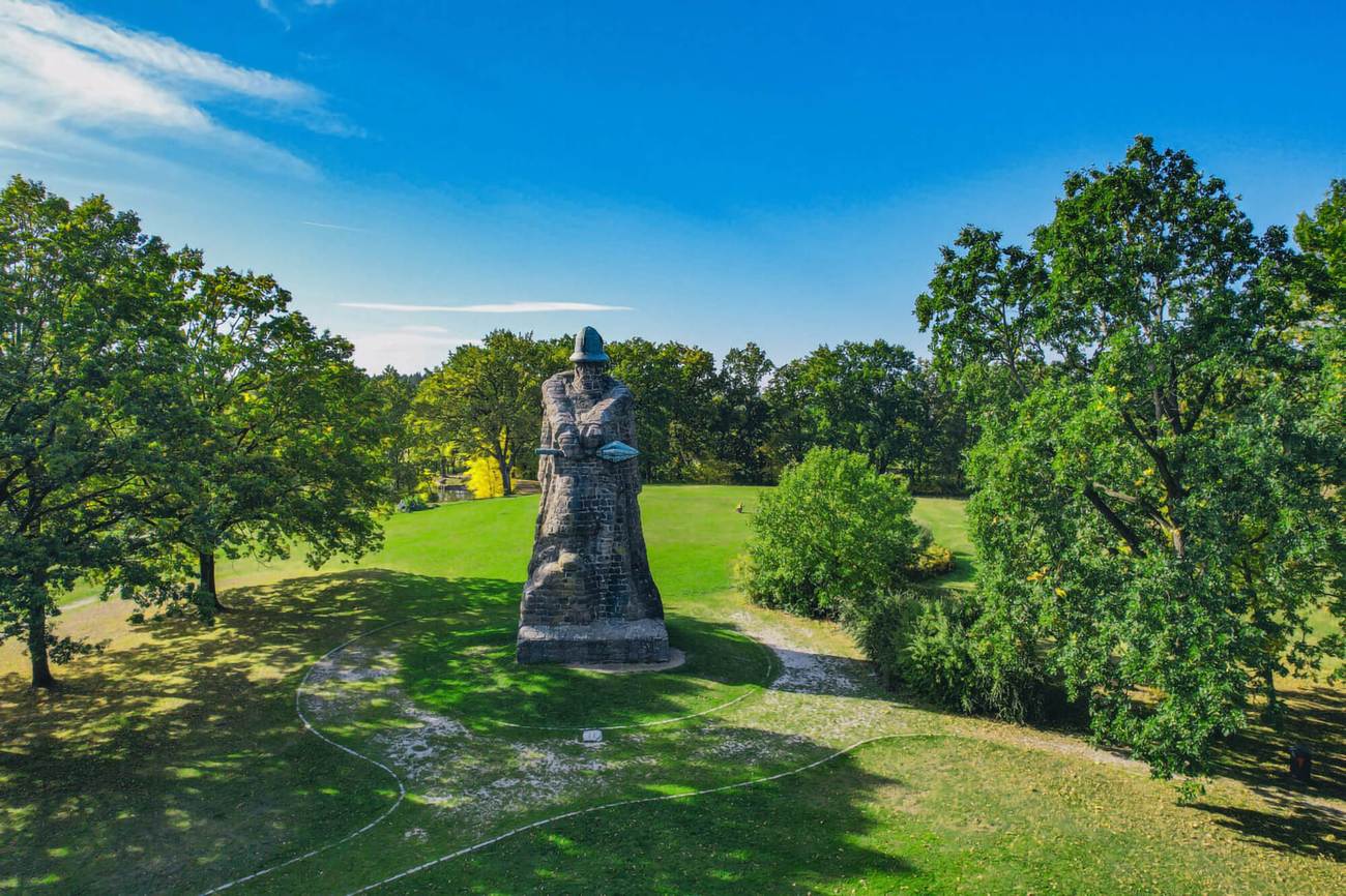 Památník bitvy u Sudoměře: monumentální socha Jana Žižky